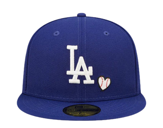 Los Angeles MLB Team Heart Blue 59FIFTY 𝙁𝙞𝙩𝙩𝙚𝙙 𝘾𝙖𝙥