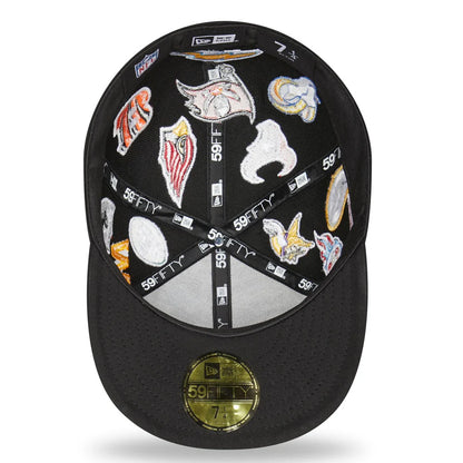 NEW ERA NFL 59FIFTY ALL OVER PATCH BLACK CAP
