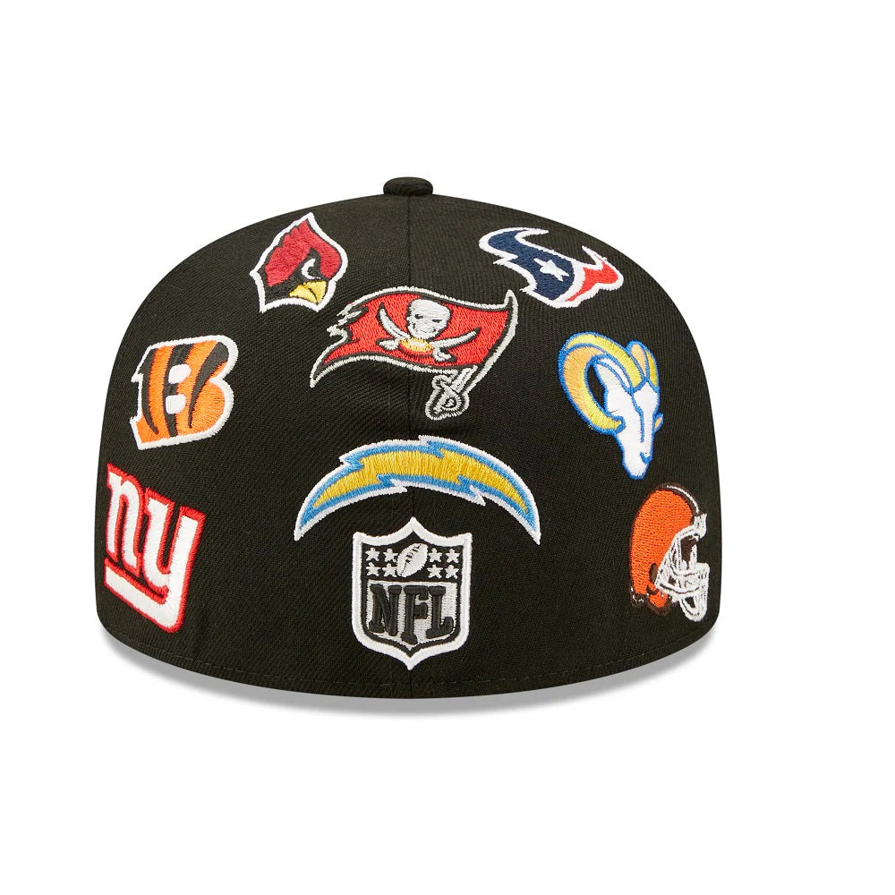 NEW ERA NFL 59FIFTY ALL OVER PATCH BLACK CAP